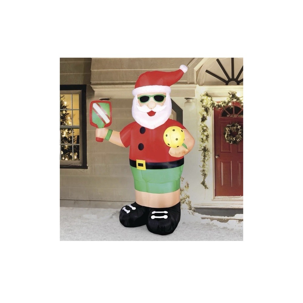 NEW 6' LED Santa Pickleball Christmas Inflatable Outdoor Yard Holiday Decor